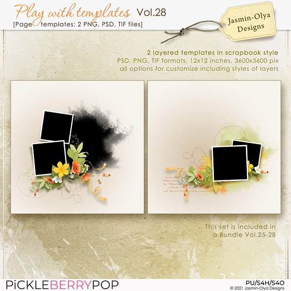 Play With Templates Vol.28 (Jasmin-Olya Designs)