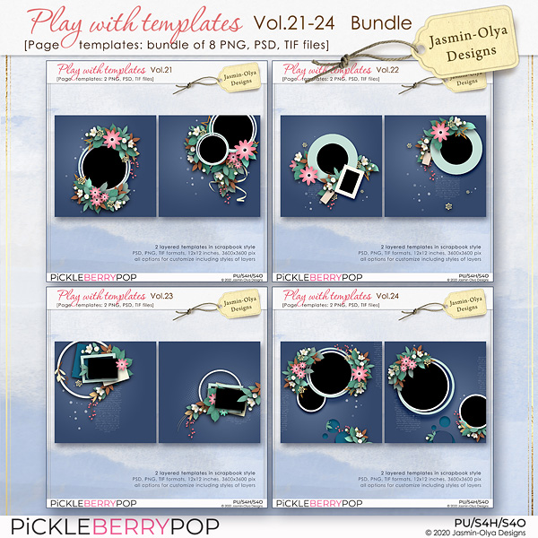 Play With Templates Vol.21-24: Bundle by Jasmin-Olya Designs