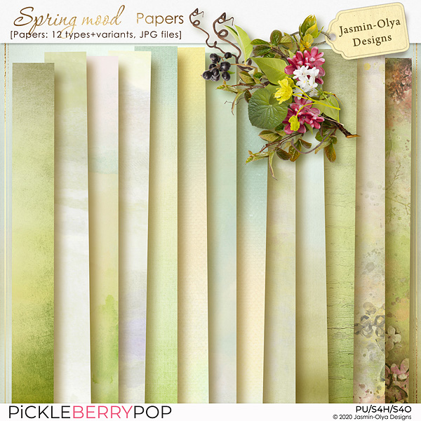 Spring Mood - Papers (Jasmin-Olya Designs)