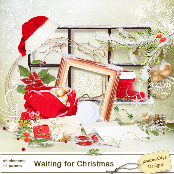 Be waiting for christmas. Christmas photo book Template by Stephanie.