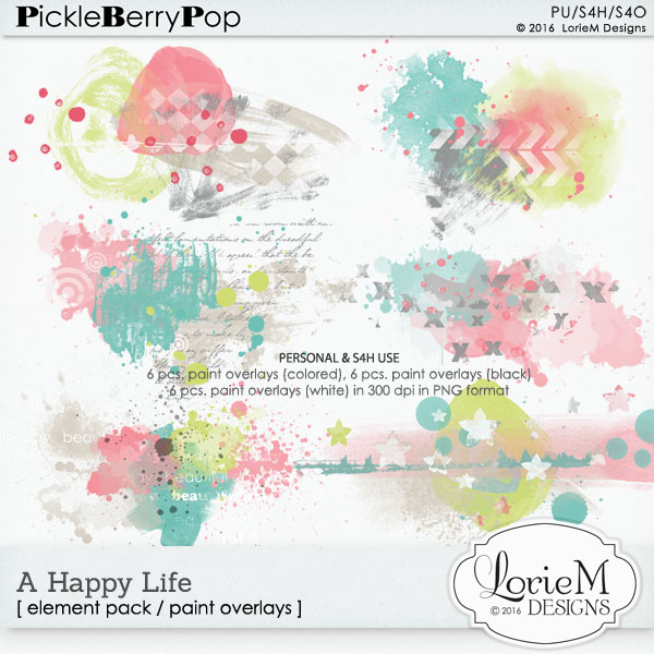 A Happy Life Paint Overlays