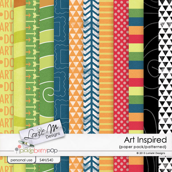 Art Inspired Patterned Papers