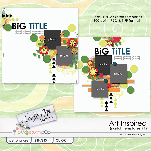 Art Inspired Sketch Templates C1