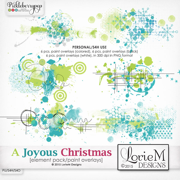 A Joyous Christmas Paint Overlays