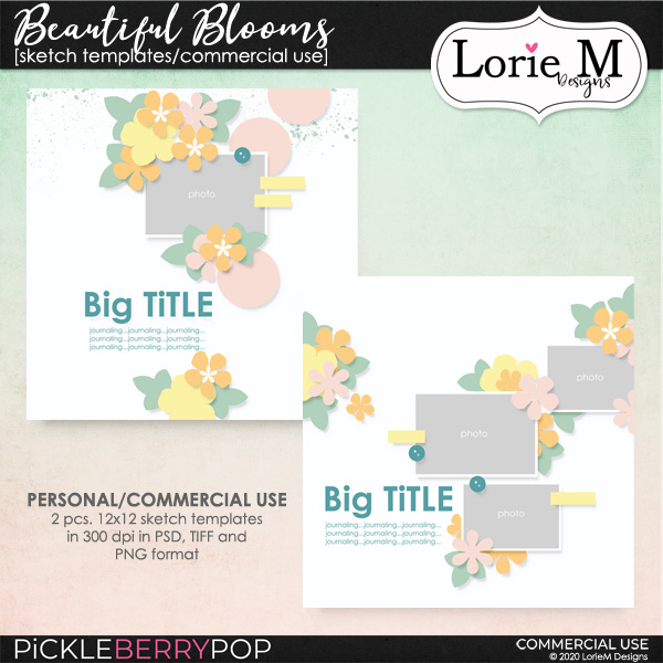 Beautiful Blooms Sketch Templates