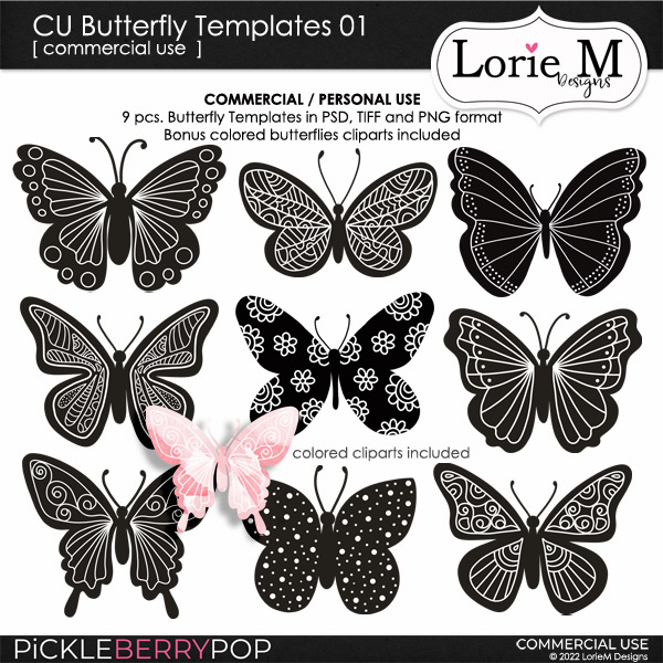 CU Butterfly Templates 01