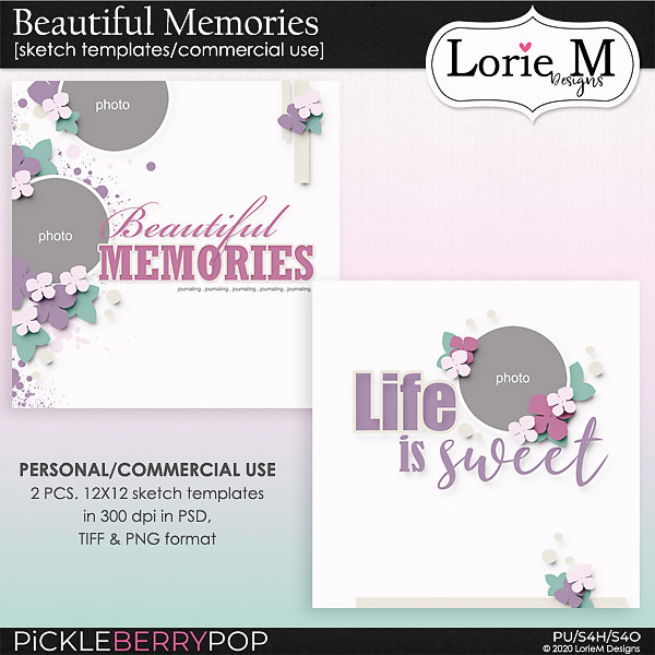 Beautiful Memories Sketch Templates