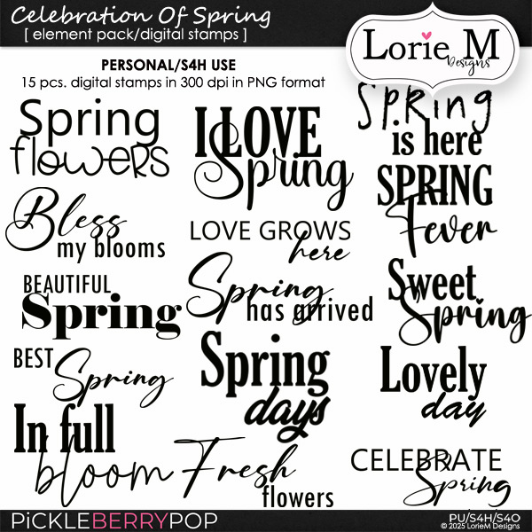 Celebration Of Spring Digital Stamps