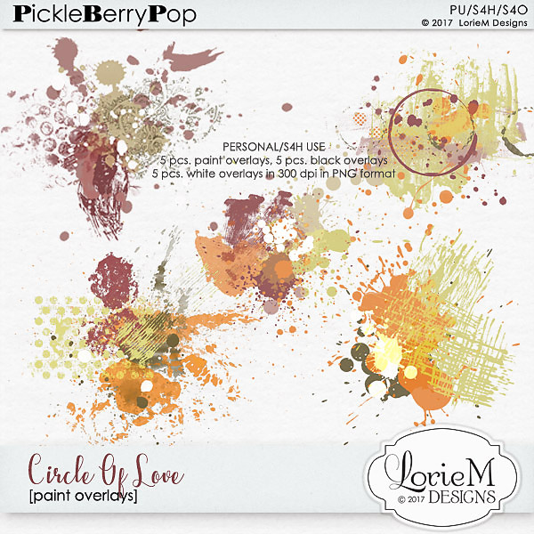 Circle Of Love Paint Overlays