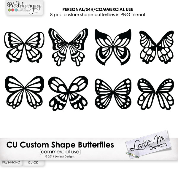 CU Custom Shape Butterflies #1