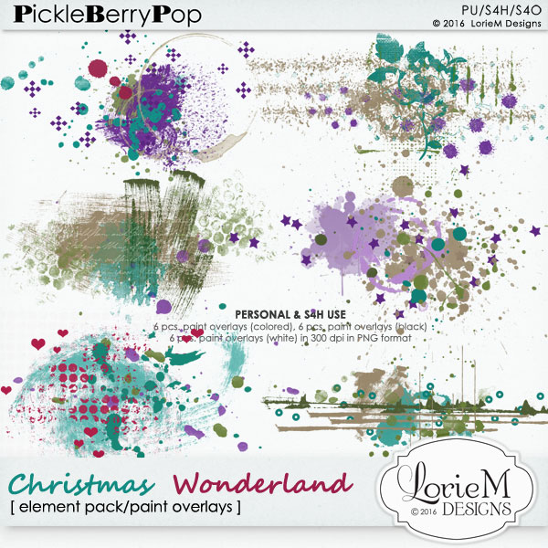 Christmas Wonderland Paint Overlays