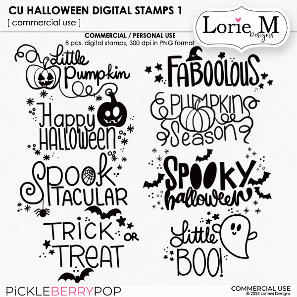 CU Halloween Digital Stamps 1