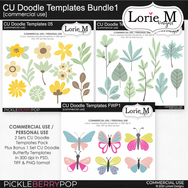 CU Doodle Templates Bundle 1