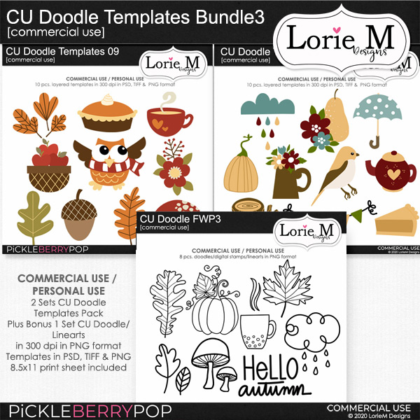 CU Doodle Templates Bundle 3