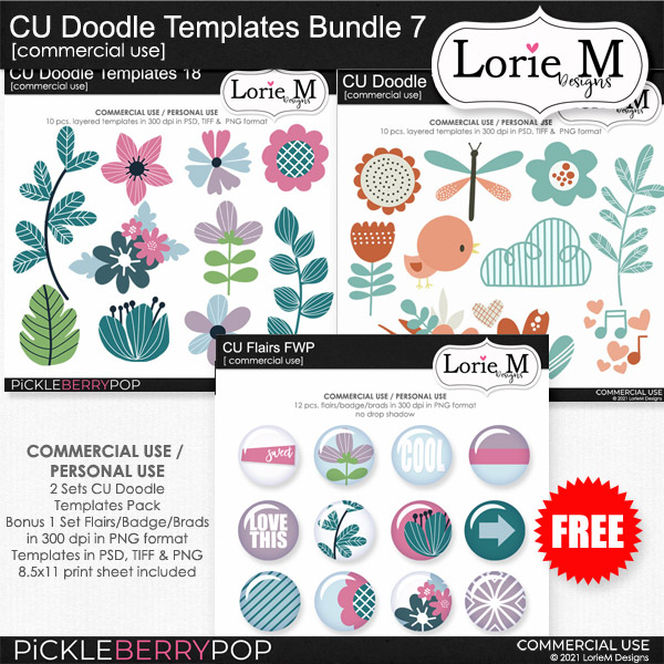 CU Doodle Templates Bundle 7