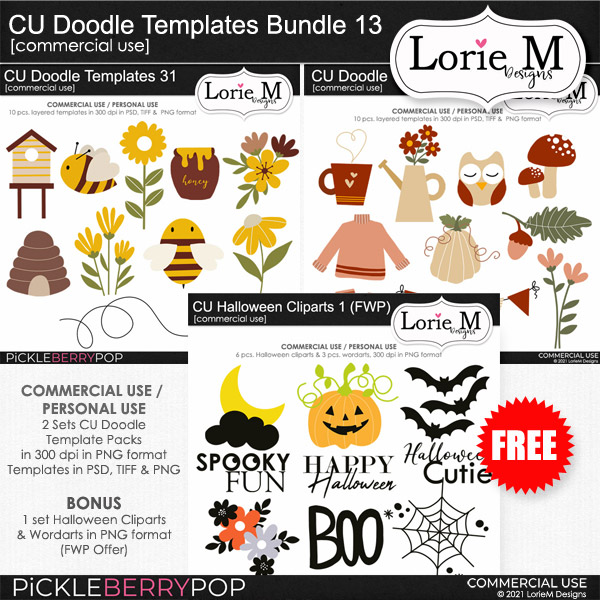 CU Doodle Templates Bundle 13