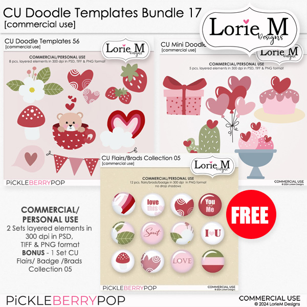 CU Doodle Template Bundle 17 + FWP