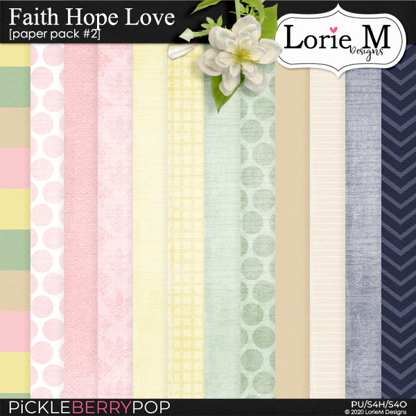 Faith Hope Love Paper Pack #2