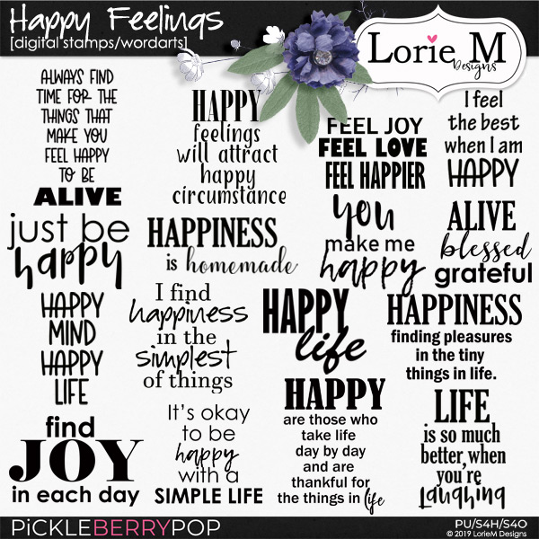 Happy Feelings Digital Stamps