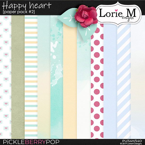 Happy Heart Paper Pack #2