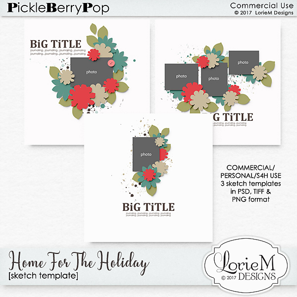 Home For The Holidays Sketch Templates