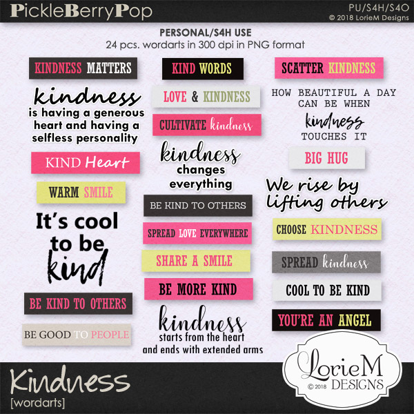Kindness Wordarts