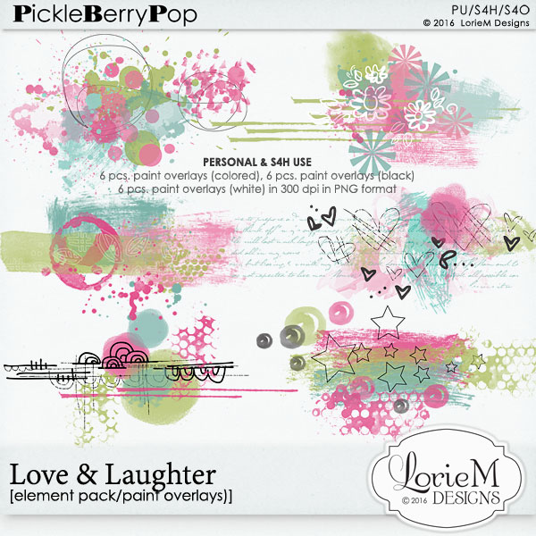 Love & Laughter Paint Overlays