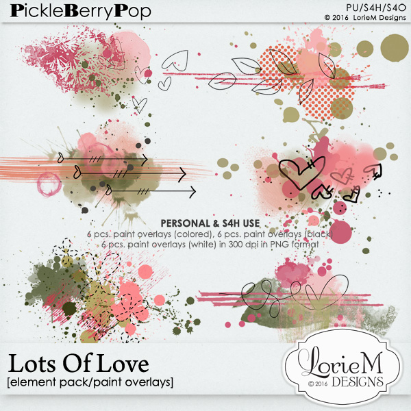 Lots Of Love Paint Overlays