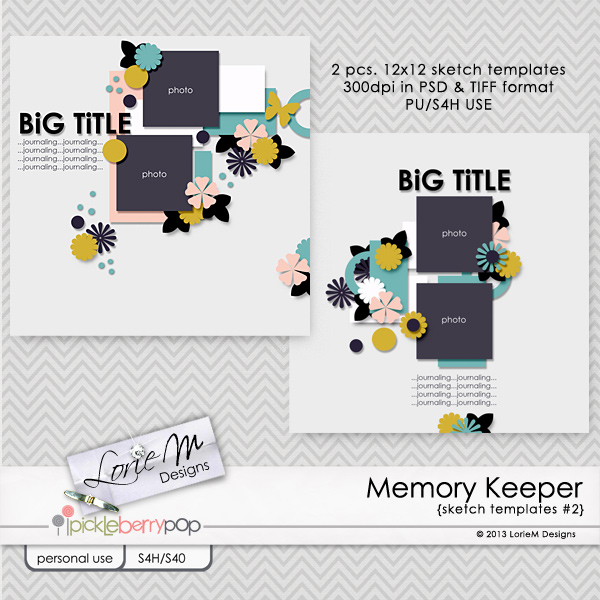Memory Keeper Sketch Templates #2