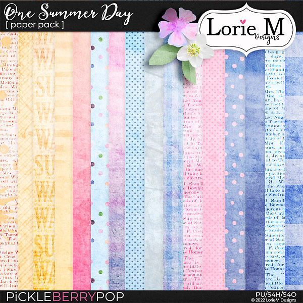 One Summer Day Paper Pack by LorieM Designs