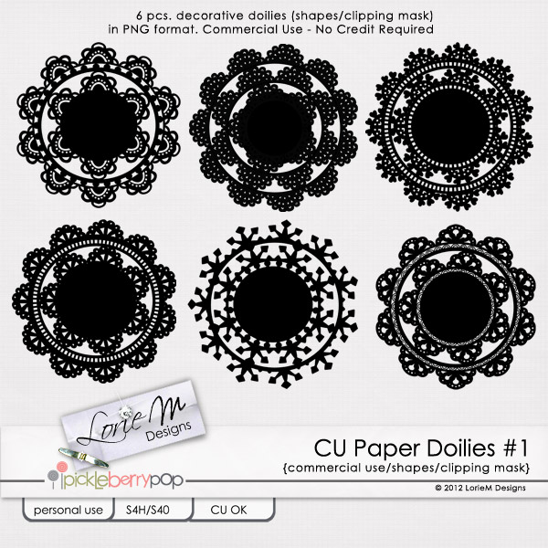 CU Paper Doilies #1 (Shapes/Clipping Mask)