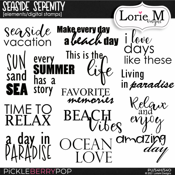 Seaside Serenity Digital Stamps