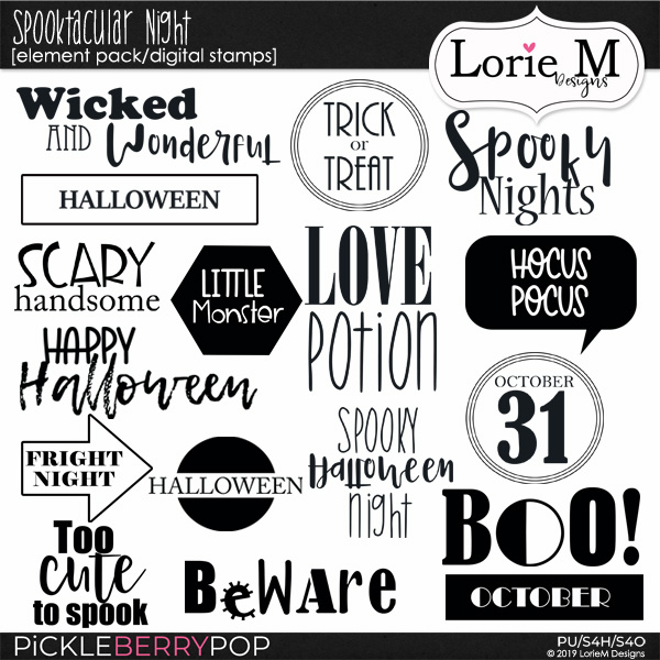 Spooktacular Night Digital Stamps