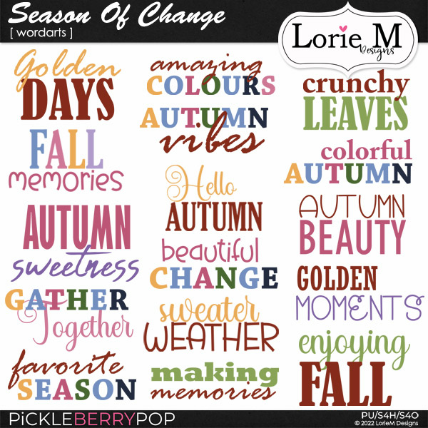 Season Of Change Wordarts