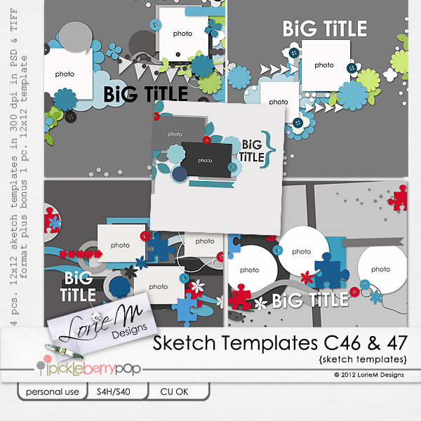 Sketch Templates Collection 46 & 47 Bundle (CU/PU/S4H)