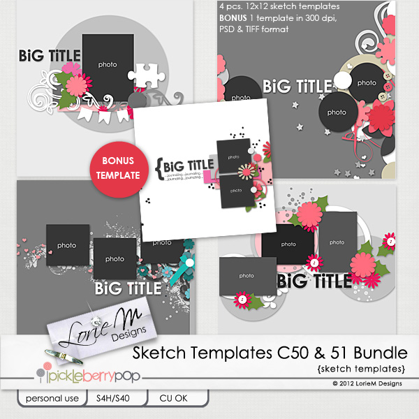 Sketch Templates Collection 50 & 51 Bundle (CU/PU/S4H)