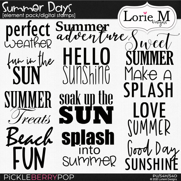 Summer Days Digital Stamps