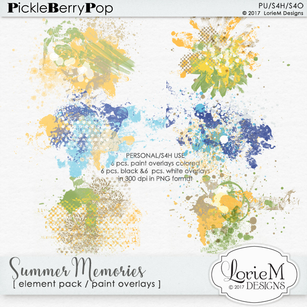 Summer Memories Paint Overlays