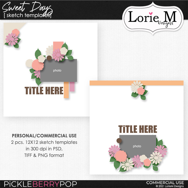 Sweet Days Sketch Templates