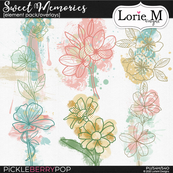 Sweet Memories Paint Overlays