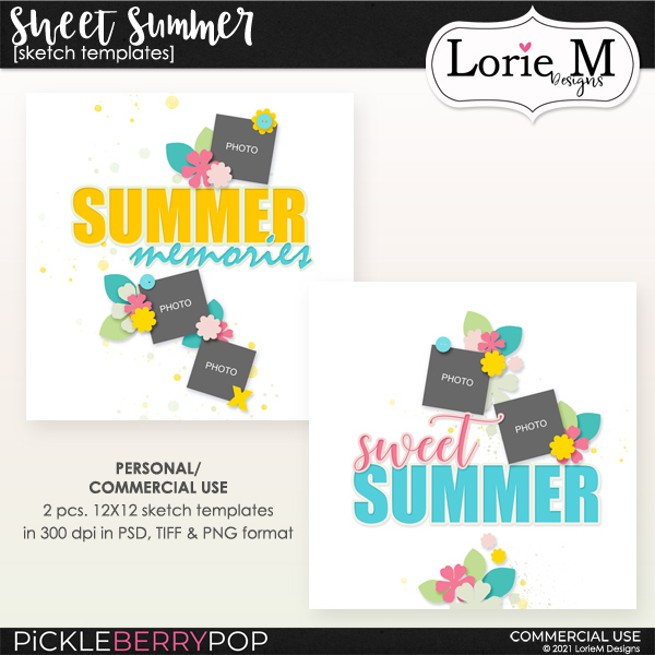 Sweet Summer Sketch Templates