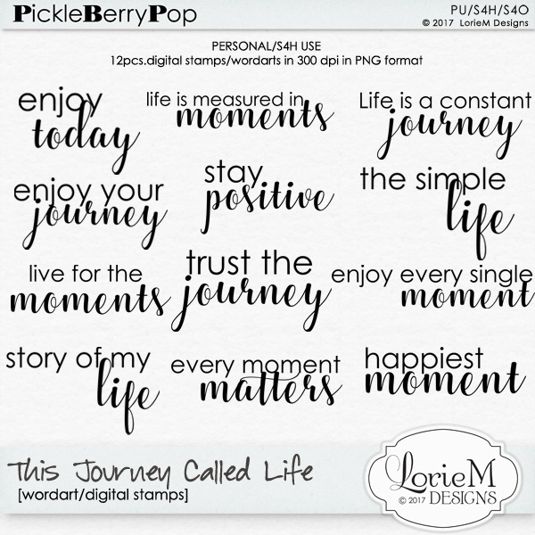 This Journey Called Life Digital Stamps