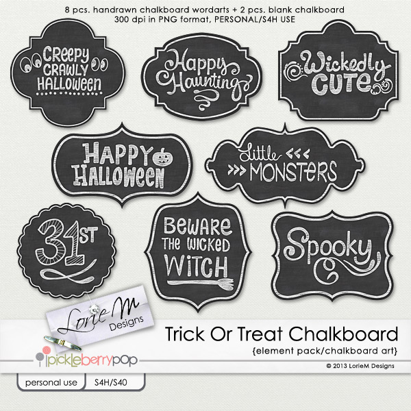 Treat Or Trick Chalkboard Arts