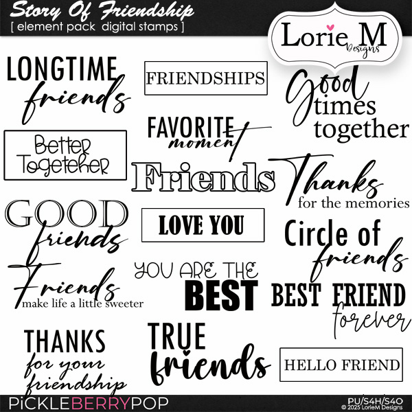 Story Of Friendship Digital Stamps