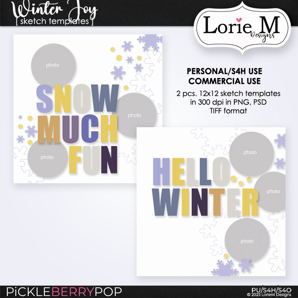 Winter Joys Sketch Templates