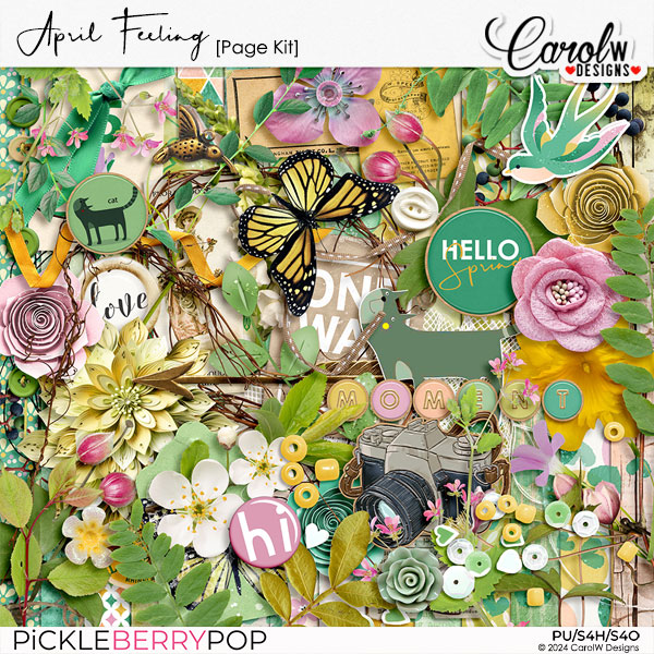 April Feeling-Page Kit