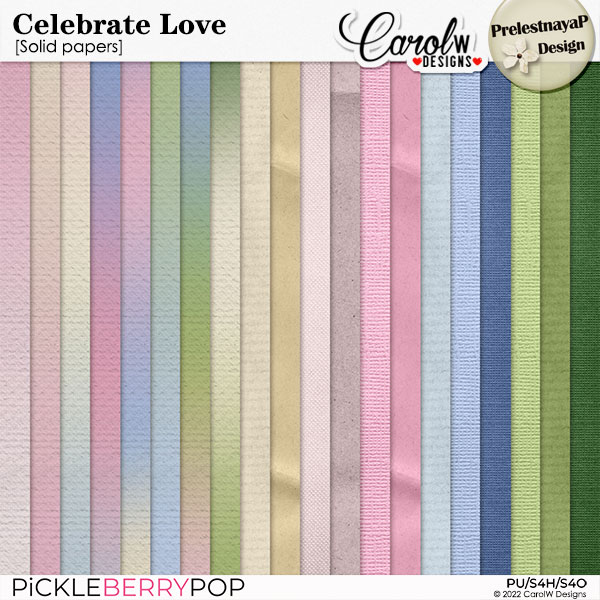 Celebrate love Solid papers by PrelestnayaP Design and CarolW Designs