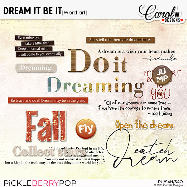 Dream It Be It-Word art