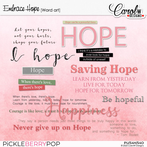 Embrace Hope-Word art