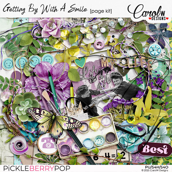 Getting By With A Smile-Page Kit